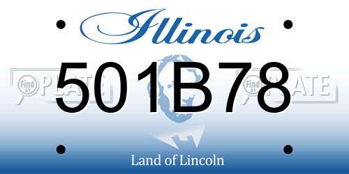 501B78 Illinois License Plate