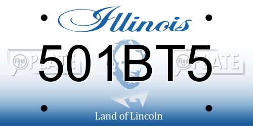 501BT5 Illinois License Plate
