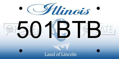 501BTB Illinois License Plate