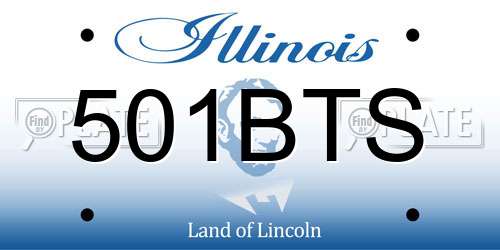 501BTS Illinois License Plate