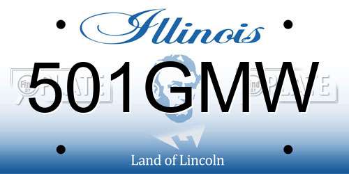 501GMW Illinois License Plate