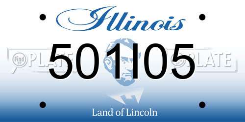 501I05 Illinois License Plate