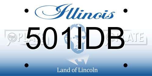 501IDB Illinois License Plate