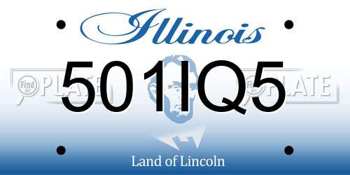 501IQ5 Illinois License Plate