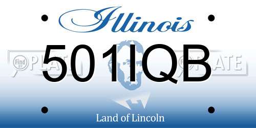 501IQB Illinois License Plate