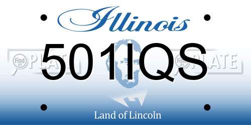 501IQS Illinois License Plate