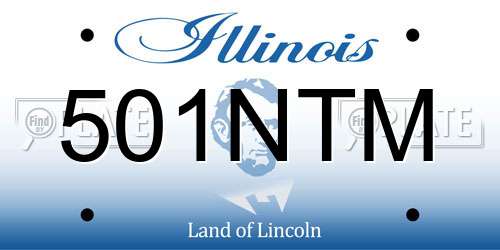 501NTM Illinois License Plate
