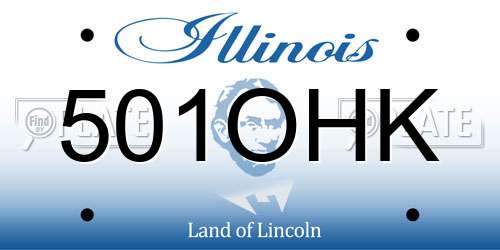 501OHK Illinois License Plate