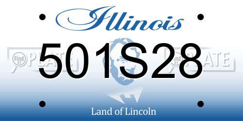 501S28 Illinois License Plate