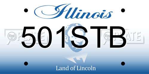 501STB Illinois License Plate