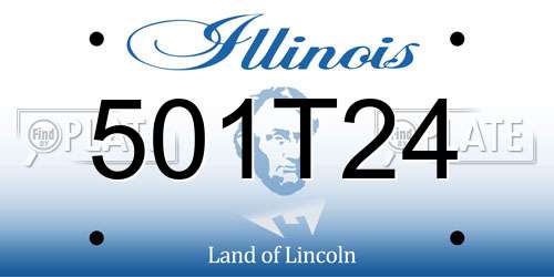 501T24 Illinois License Plate