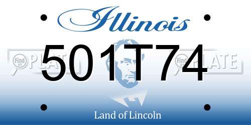 501T74 Illinois License Plate