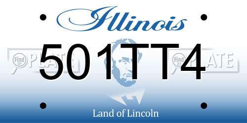 501TT4 Illinois License Plate