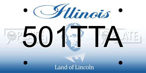 501TTA Illinois License Plate