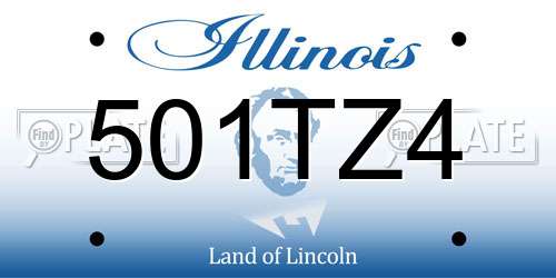 501TZ4 Illinois License Plate