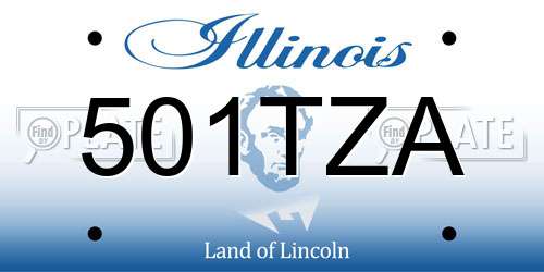 501TZA Illinois License Plate