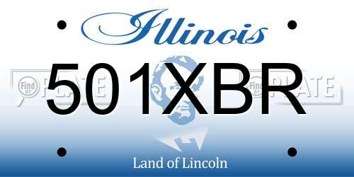 501XBR Illinois License Plate