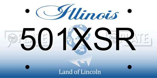 501XSR Illinois License Plate