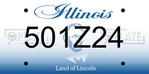 501Z24 Illinois License Plate