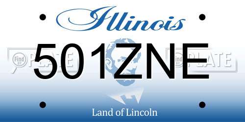 501ZNE Illinois License Plate