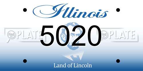 5020 Illinois License Plate