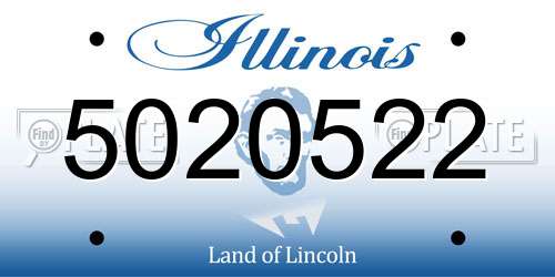 5020522 Illinois License Plate