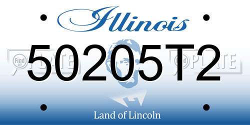 50205T2 Illinois License Plate