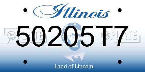 50205T7 Illinois License Plate