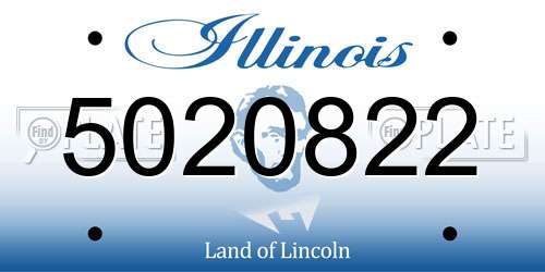 5020822 Illinois License Plate