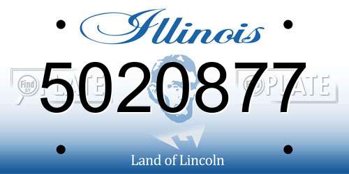 5020877 Illinois License Plate