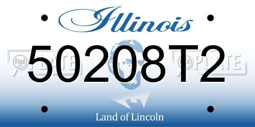50208T2 Illinois License Plate