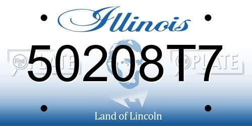 50208T7 Illinois License Plate