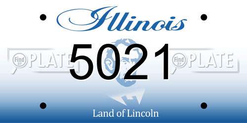 5021 Illinois License Plate