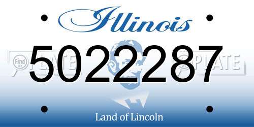 5022287 Illinois License Plate