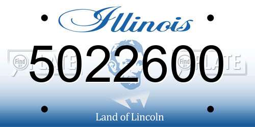 5022600 Illinois License Plate