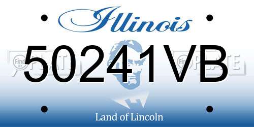 50241VB Illinois License Plate