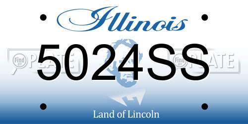 5024SS Illinois License Plate