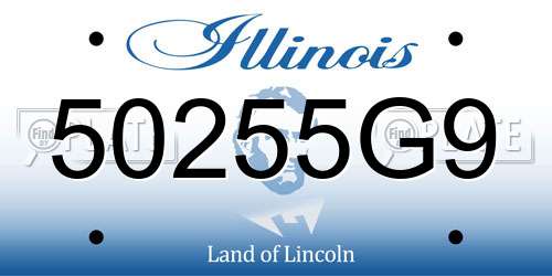 50255G9 Illinois License Plate
