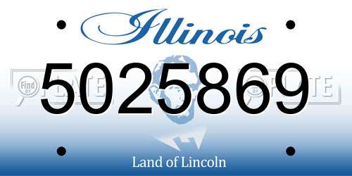 5025869 Illinois License Plate