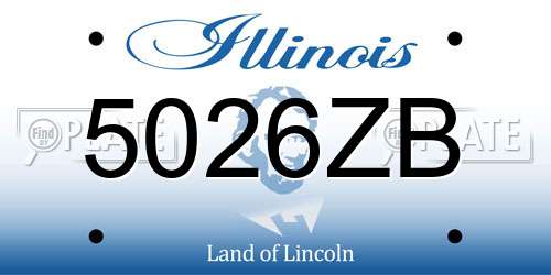 5026ZB Illinois License Plate
