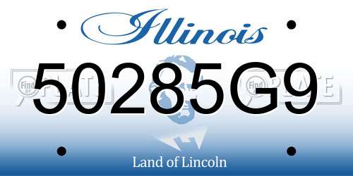 50285G9 Illinois License Plate