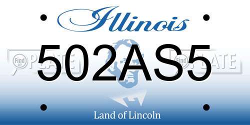 502AS5 Illinois License Plate