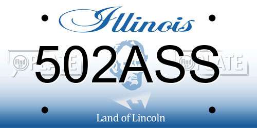 502ASS Illinois License Plate