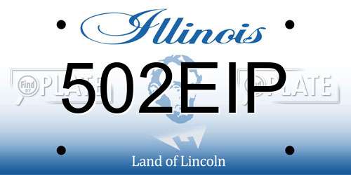 502EIP Illinois License Plate