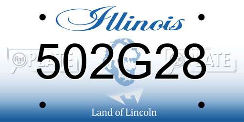 502G28 Illinois License Plate