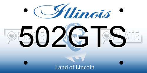502GTS Illinois License Plate