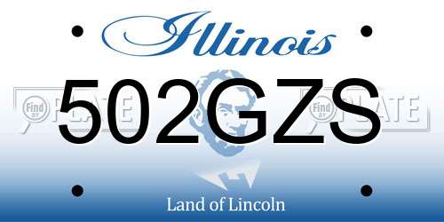 502GZS Illinois License Plate