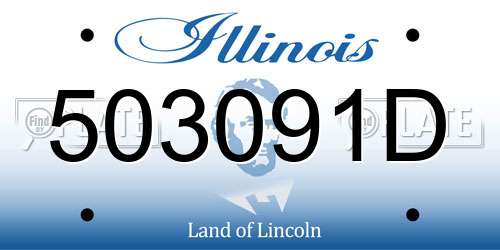 503091D Illinois License Plate