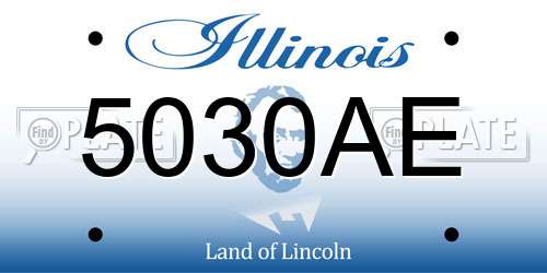 5030AE Illinois License Plate