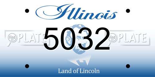5032 Illinois License Plate